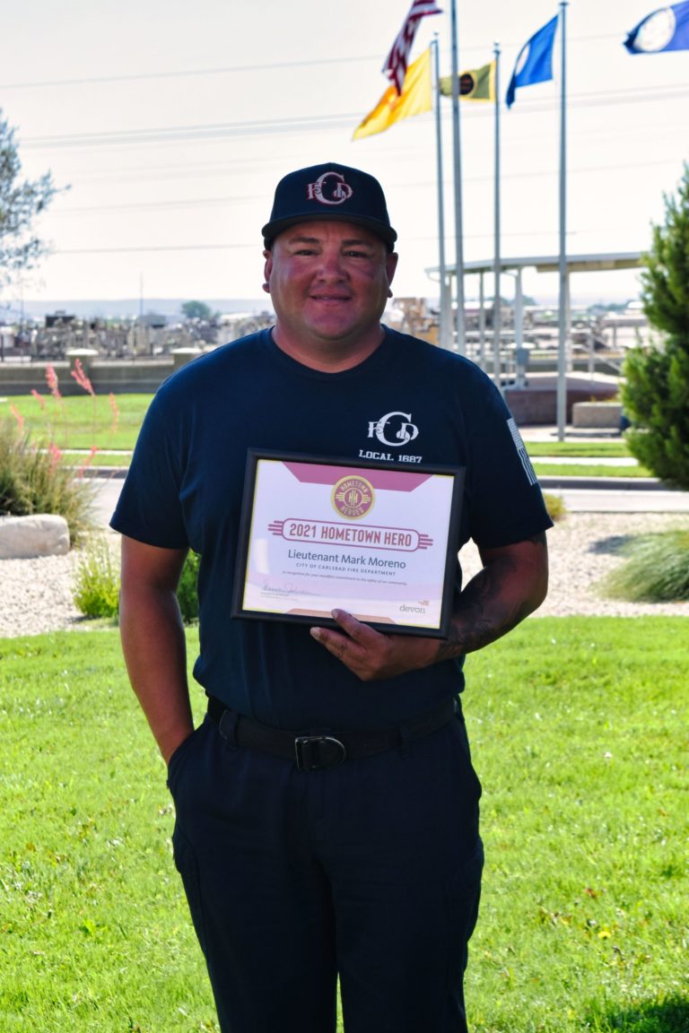 Carlsbad Fire Department Lt. Mark Moreno Receives Devon’s Hometown Hero Award