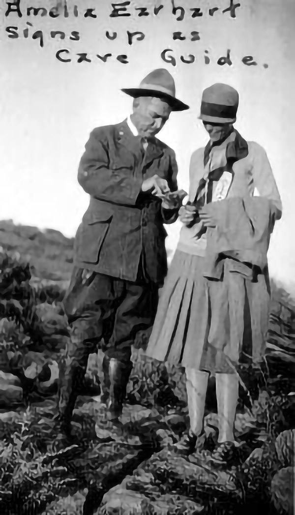 Caverns National Park. A choose-your-own adventure awaits!
Most people are surprised to learn that Amelia Earhart worked at Carlsbad Caverns as a park guide! NPS Photo (vg/bh)